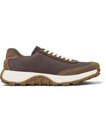 Pantofi sport din piele intoarsa si piele nabuc Drift Trail, Maro