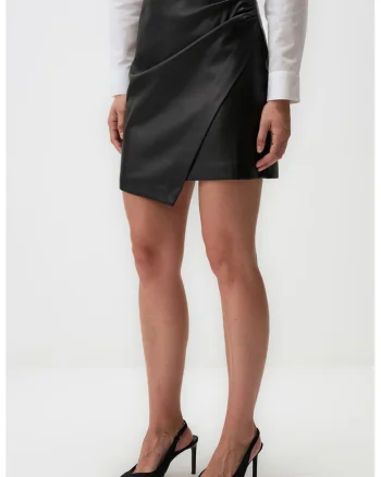 Fusta scurta cu model petrecut, Negru