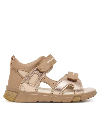Sandale Fete,  piele naturala maro