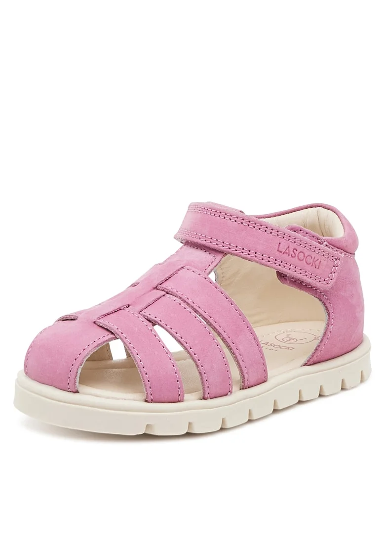 Sandale copii,  piele naturala, violet, sistem inchidere Velcro
