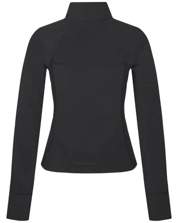 Bluza dama,  slim fit, negru, 86% poliester reciclat, 14% elastan
