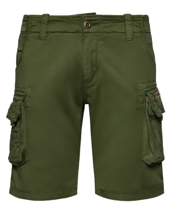 Pantaloni scurti barbati,  bumbac, verde,