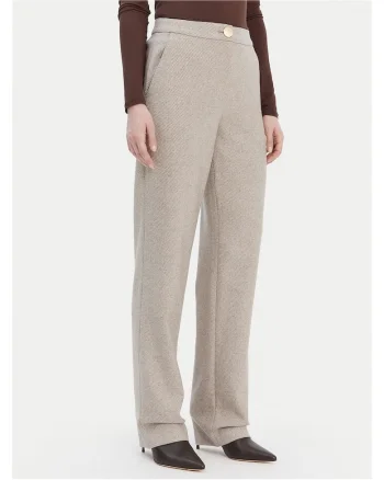Pantaloni dama,  poliester, bej