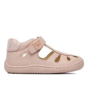 Sandale fete,  piele naturala, velcro, roz