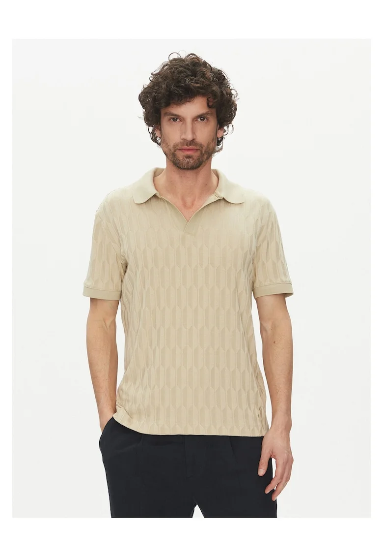 Tricou pentru barbati, Marciano Guess, 36% poliester, 30% modal, 30% bumbac, 6% elastan, Bej,