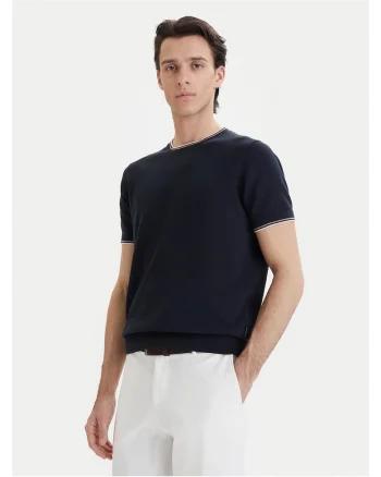 Tricou barbati,  bumbac, bleumarin,
