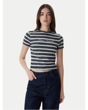 Tricou dama,  model dungi, bleumarin, bumbac/elastan