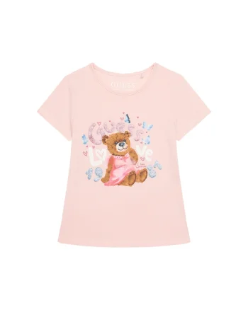 Tricou copii,  din bumbac organic, roz, 95% bumbac organic