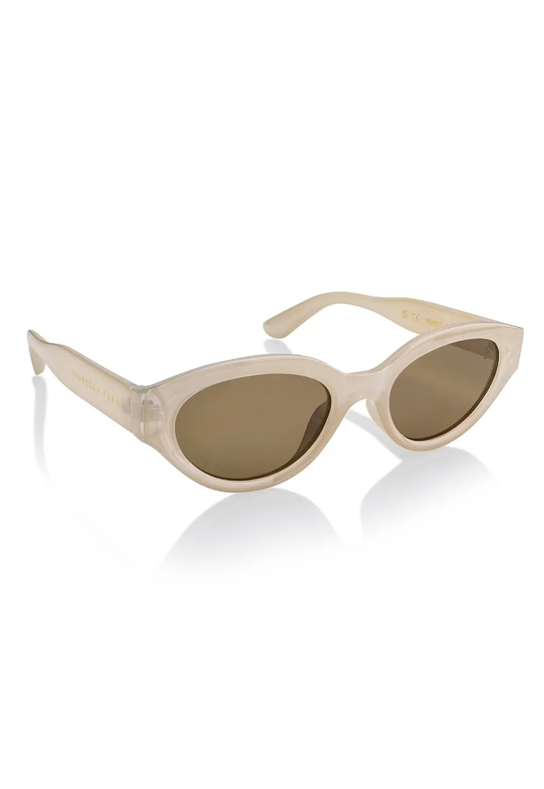 Ochelari de soare cat-eye cu lentile polarizate Iconic, Bej