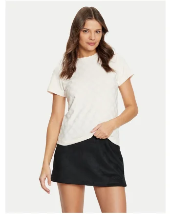 Tricou dama  poliester, ecru, Ecru