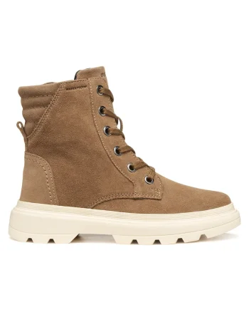 Ghete fete,  piele naturala, fermoar, maro,