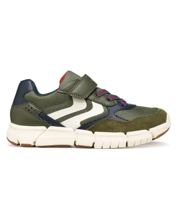 Pantofi sport copii,  material textil, verde, velcro