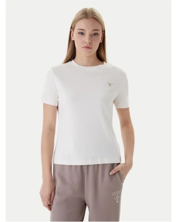 Tricou dama,  Ecru, bumbac/modal/elastan,