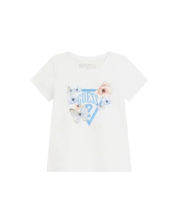 Tricou copii,  Fete, Alb, Bumbac