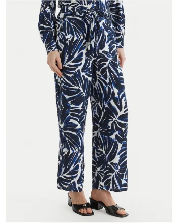 Pantaloni dama,  material viscoza, Bleumarin