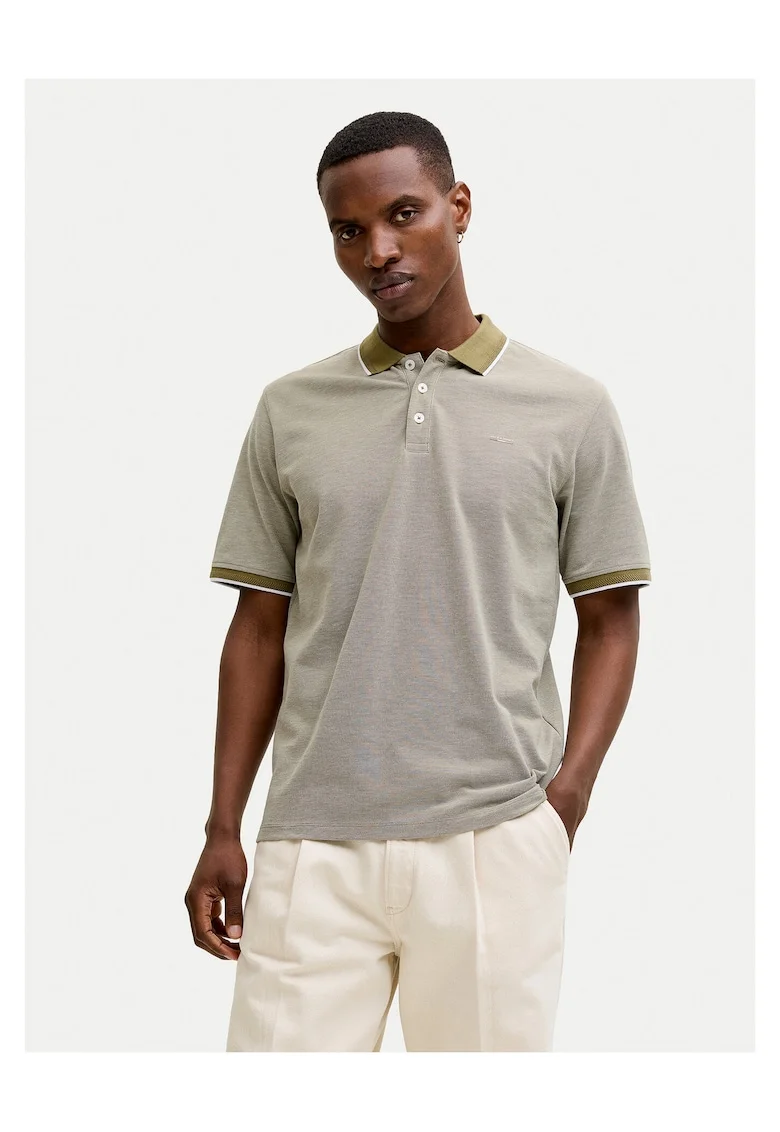 Tricou barbati,  50% bumbac organic, 50% poliester reciclat, verde,