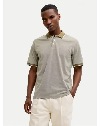 Tricou barbati,  50% bumbac organic, 50% poliester reciclat, verde,