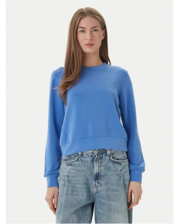 Bluza dama,  albastru, 55% modal, 40% poliester, 5% elastan