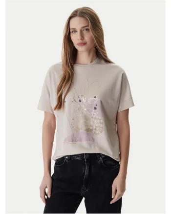 Tricou dama,  gri, viscoza/nylon