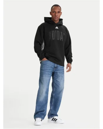 Hanorac barbati,  lejer, negru, 67% poliester reciclat, 33% bumbac,