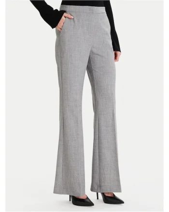 Pantaloni dama,  poliester, fermoar, gri