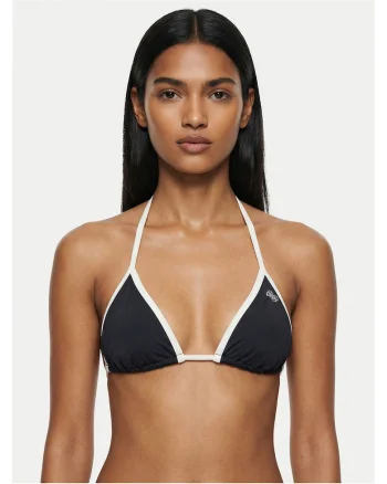 Top de baie dama,  Poliamida/Spandex, Negru/Alb