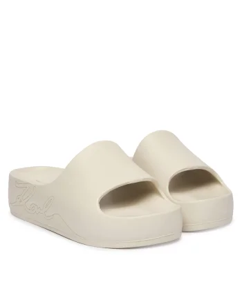 Papuci dama,  KL86048F, plastic, bej