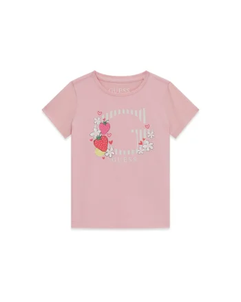 Tricou copii,  Fete, din bumbac, roz