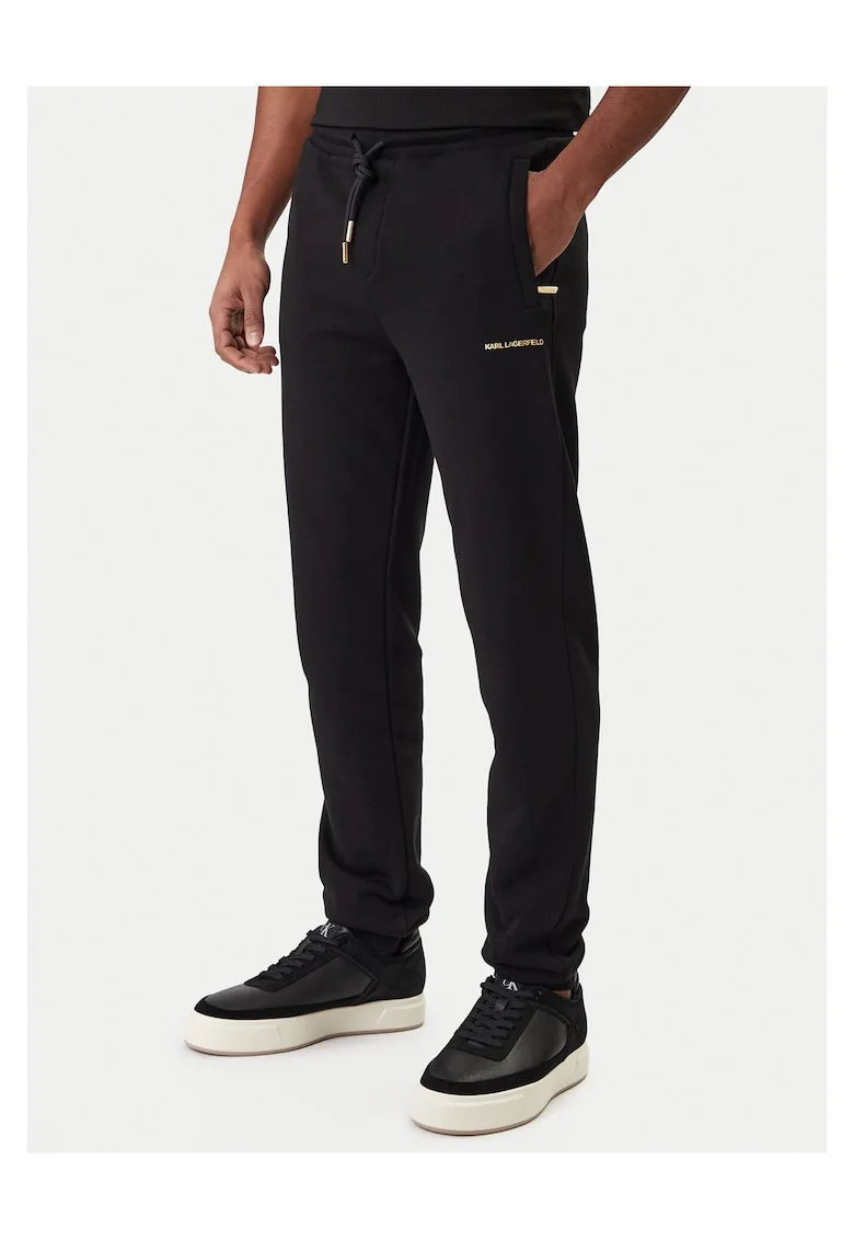 Pantaloni trening pentru barbati,  bumbac/poliester, negru