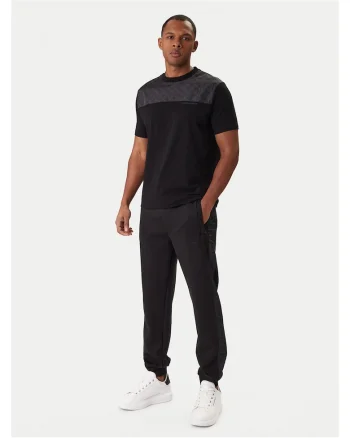 Pantaloni trening pentru barbati,  poliester, negru