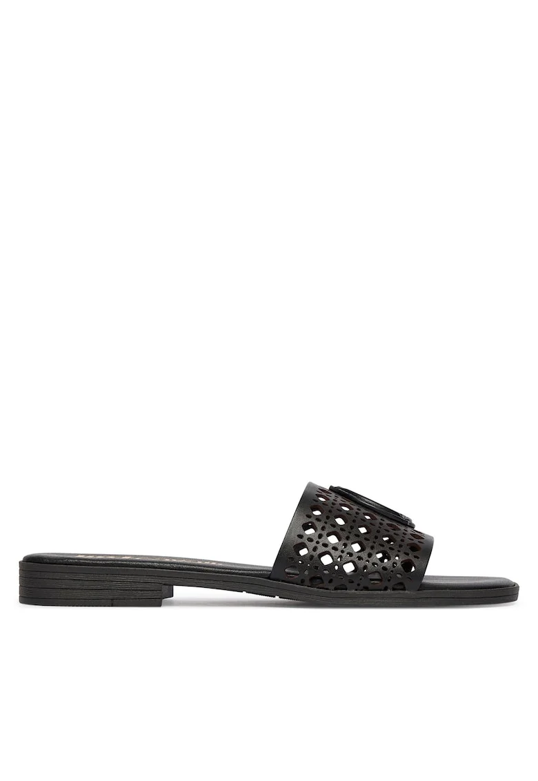 Papuci dama,  80RA3S82 ZPB95, din piele naturala, negru