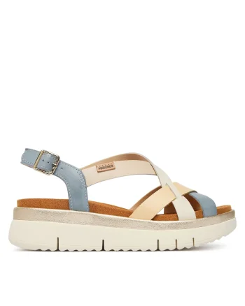 Sandale dama  piele naturala, multicolor