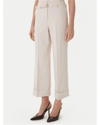 Pantaloni dama,  din viscoza, bej