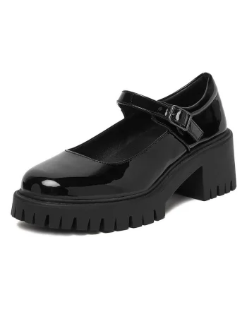 Pantofi dama,  negru, sistetic