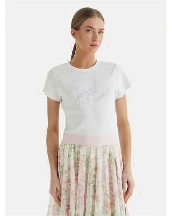 Tricou dama,  bumbac/elastan, alb
