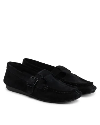 Mocasini de dama,  din piele naturala negru