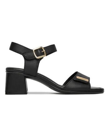 Sandale dama,  piele naturala, velcro, negre