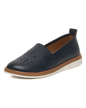 Pantofi dama,  piele naturala, bleumarin