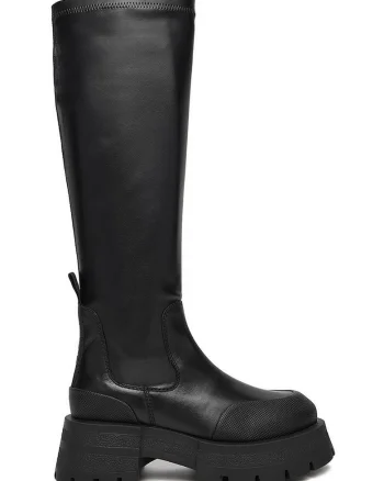 Cizme dama, G-Star Raw, negru, textil si piele naturala
