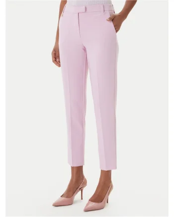 Pantaloni dama,  poliester, roz