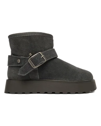Cizme dama, G-Star Raw, piele de caprioara, gri, izolate, cu platforma
