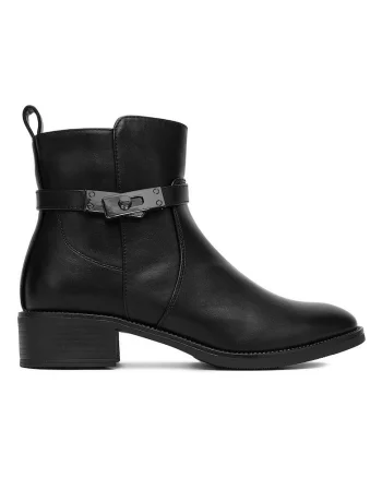 Botine femeie,  tesatura, negru, 37 EU,