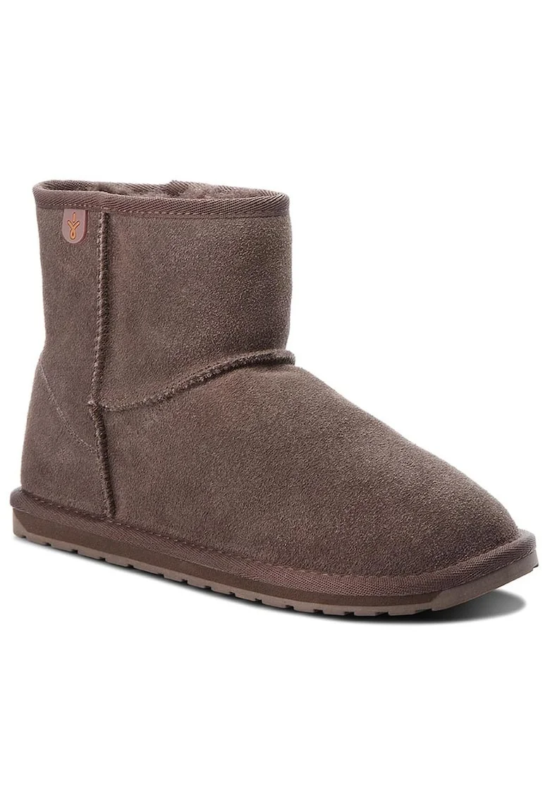 Cizme dama,  piele naturala, blana de merinos, maro,