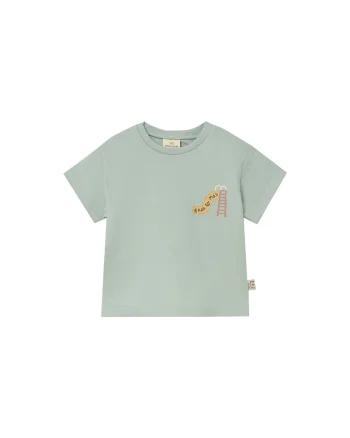 Tricou  bumbac, verde pentru copii, Verde