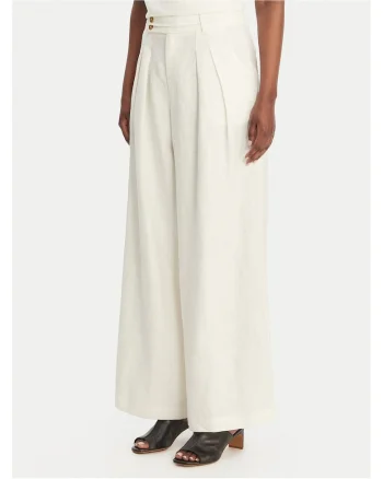 Pantaloni dama  palazzo eleganti alb, Alb