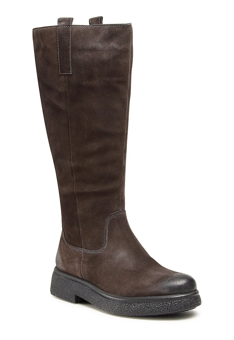Cizme dama,  piele naturala, design clasic, gri,