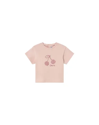 Tricou copii,  bumbac, roz, 95% bumbac, 5% elastan,