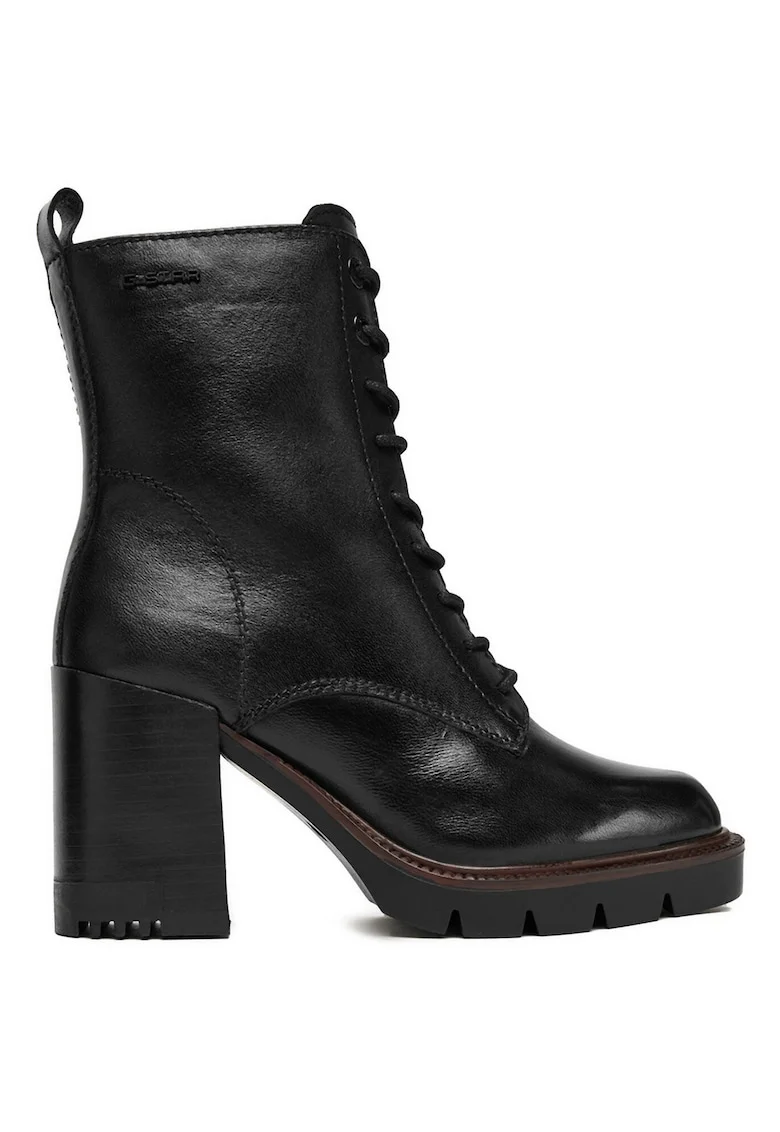 Botine pentru femei,  piele naturala, negru,