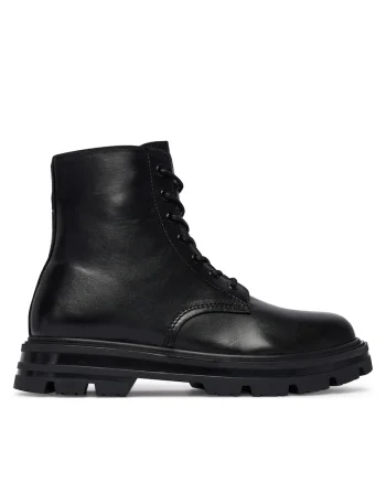 Ghete barbati,  piele naturala, negru,