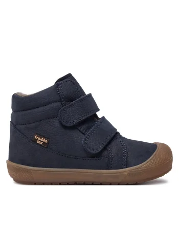 Ghete copii,  piele naturala, albastru, velcro,